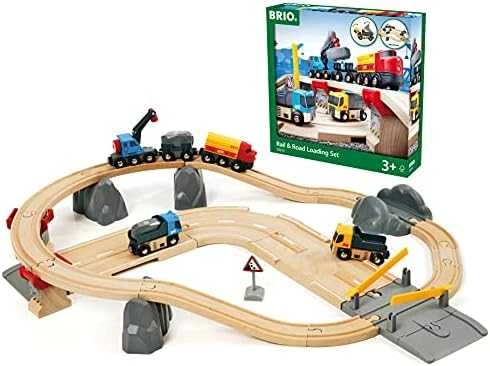 BRIO World 33210 - Rail & Road Kivenlastaus -junarata