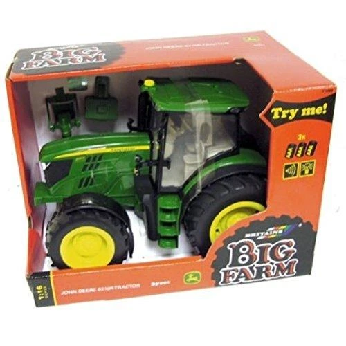 Tomy Žaislinis traktorius John Deere 6210R su šviesa ir garsu