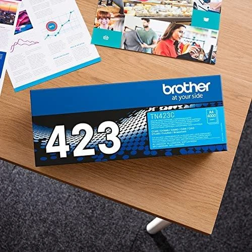 BROTHER TN-423C CYAN HIGH YIELD TONER, 4,000P