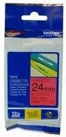 Brother | TZe-421 Laminated Tape | Juodas on Raudona | TZe | 8 m | 9 cm