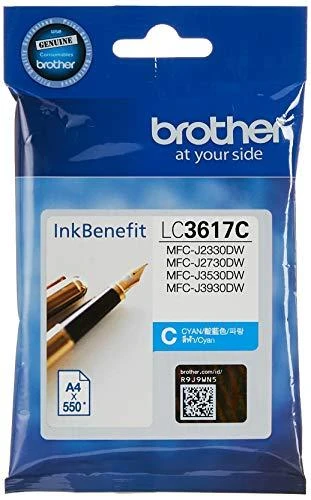 Brother LC-3617C rašalo kasetė Originalus Žydras 1 vnt