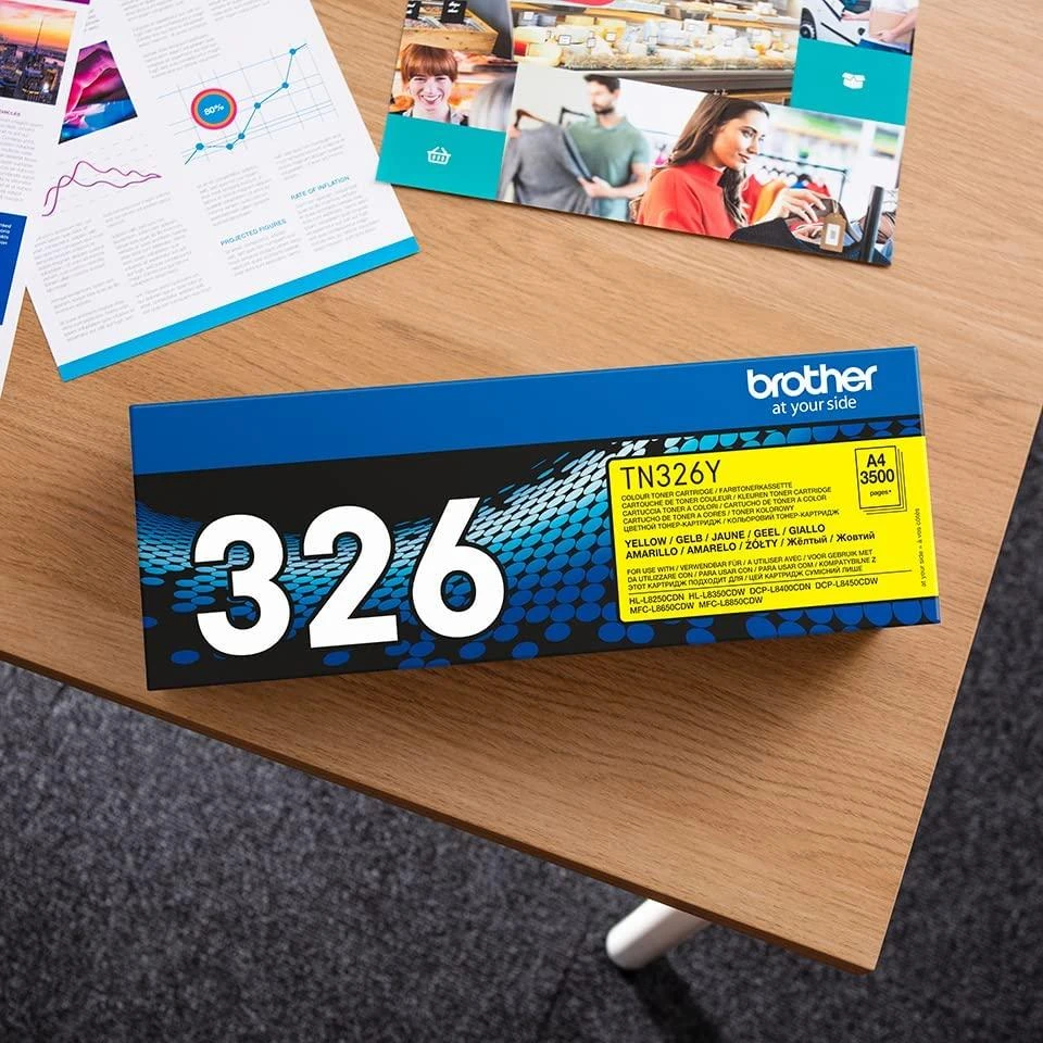 BROTHER TN-326Y TONER HIGH Geltonas 3500P
