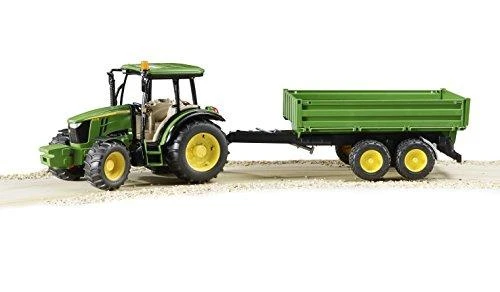 BRUDER John Deere 5115 M su priekaba 02108