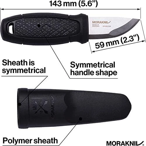 Morakniv Eldris su ugnies įkūrimo rinkiniu (S) juodas