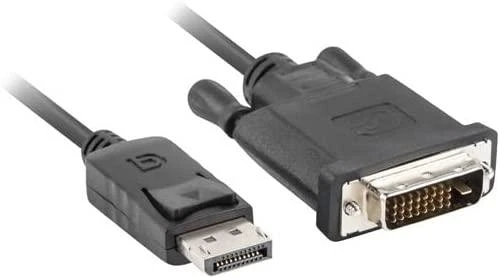 LANBERG CA-DPDV-10CU-0018-BK kabelis DisplayPort M V1.2->DVI-D M 24+1 1.8m Juodas DUAL LINK