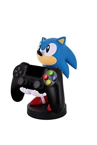 Exquisite Gaming Cable Guys: Sonic The Hedgehog - Sonic, Telefono arba Valdiklio laikiklis. Komplekte USB kabelis