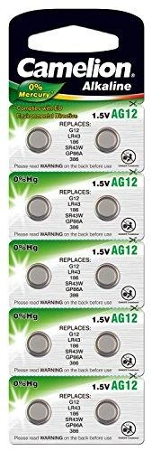 Baterija - Camelion AG12/LR43/386/186 1.5V Alkalinė 10 Pakuotė