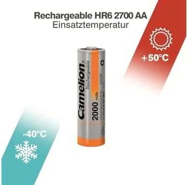 Camelion AA 2000mAh įkraunamos Ni-MH baterijos, 2 vnt. rinkinys