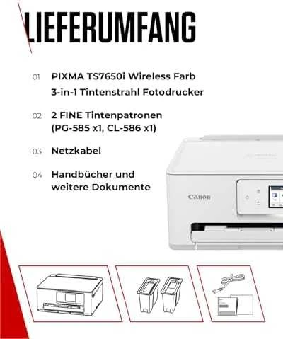 Spausdintuvas Canon | daugiafunkcis įrenginys | PIXMA TS7650i | Inkjet | Spalvotas | A4 | Wi-Fi | Baltas
