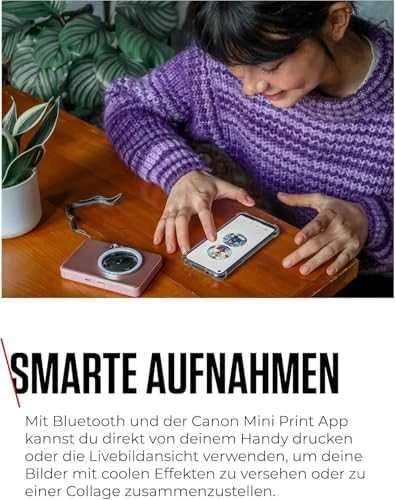 Canon Zoemini S2 mažų nuotraukų spausdintuvas ir fotoaparatas, Rausvo aukso
