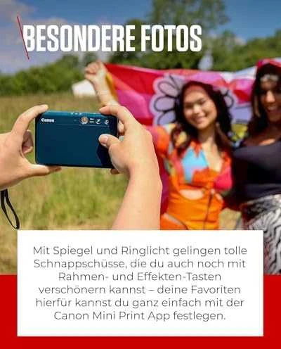 Canon Zoemini S2 mažų nuotraukų spausdintuvas ir fotoaparatas, Tamsiai žalsvai mėlynas