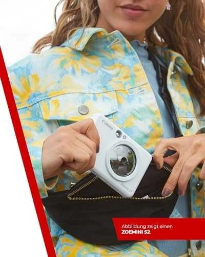 Canon Zoemini S2 mažų nuotraukų spausdintuvas ir fotoaparatas, Perlo baltumo