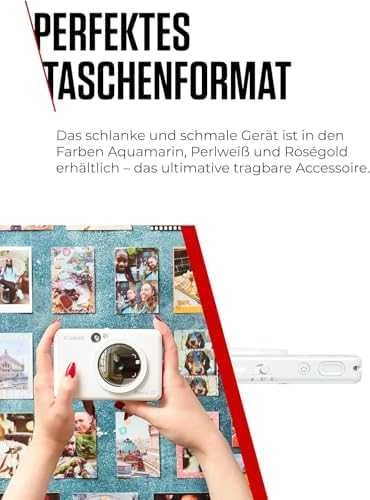 Canon Zoemini S2 mažų nuotraukų spausdintuvas ir fotoaparatas, Perlo baltumo