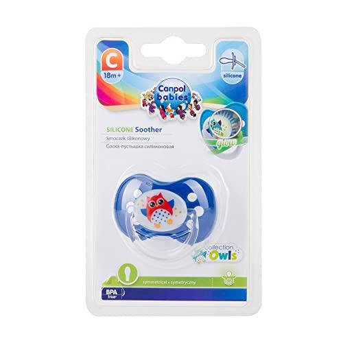 CANPOL BABIES silikoninis simetrinis čiulptukas OWL, 18 mėn+, 22/570