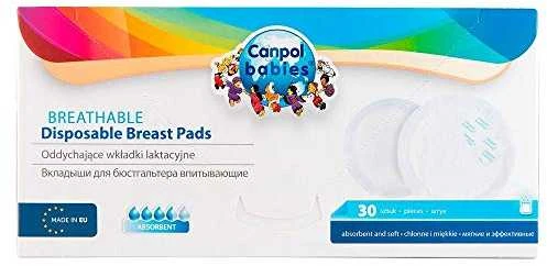 Canpolbabies CANPOL BABIES vienkartiniai įklotai į liemenėlę, 30 vnt., 1/653