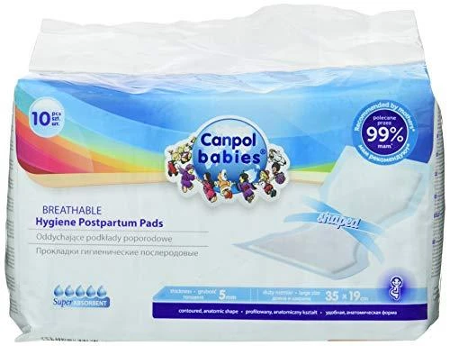 CANPOL BABIES įklotai į kelnaites po gimdymo 10vnt. 73/003