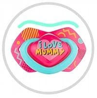 CANPOL BABIES silikoninis simetrinis čiulptukas NEON LOVE, 6-18 mėn., 2 vnt., 22/653_pin