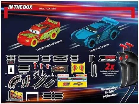Milly Mally Carrera Go Cars – Neon Nights 5,3 m trasos rinkinys su nuotolinio valdymo automobiliukais