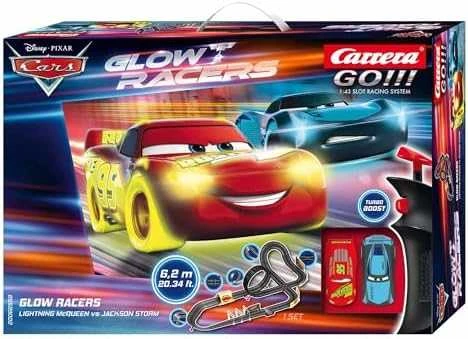 Milly Mally Carrera Go Cars – Neon Nights 5,3 m trasos rinkinys su nuotolinio valdymo automobiliukais