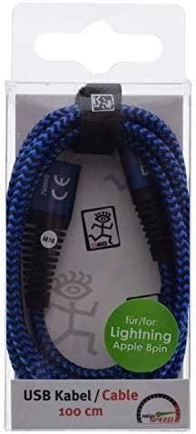 USB kabelis 2GO USB-A - Žaibas 1 m mėlyna (795949)