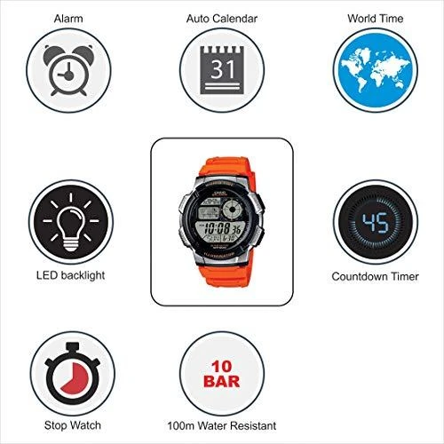 VYRIŠKAS LAIKRODIS CASIO AE-1000W 4AV (zd073c) - WORLD TIME