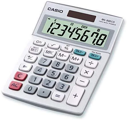 Casio MS-88ECO skaičiuotuvas Desktopas Skaičiuotuvo ekranas