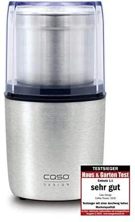Kavamalė Caso | Electric coffee grinder | 1830 | 200 W W | Coffee beans capacity 90 g | Lid safety switch | Number of cups 8 pc(s) | Pulse function | Nerūdijantis plienas