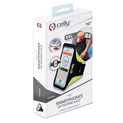 Dėklas CELLY ARMBAND UP TO 6.2" Juodas/Geltonas