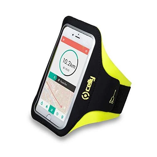 Dėklas CELLY ARMBAND UP TO 6.2" Juodas/Geltonas