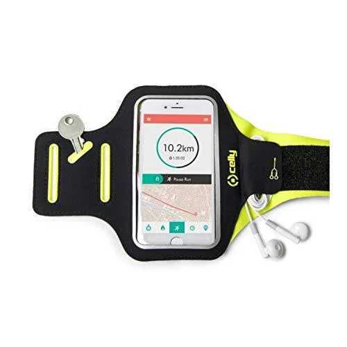 Dėklas CELLY ARMBAND UP TO 6.2" Juodas/Geltonas