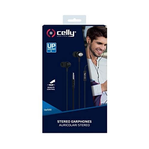 Celly laidinės ausinės 3.5 mm juodoje pakuotėje