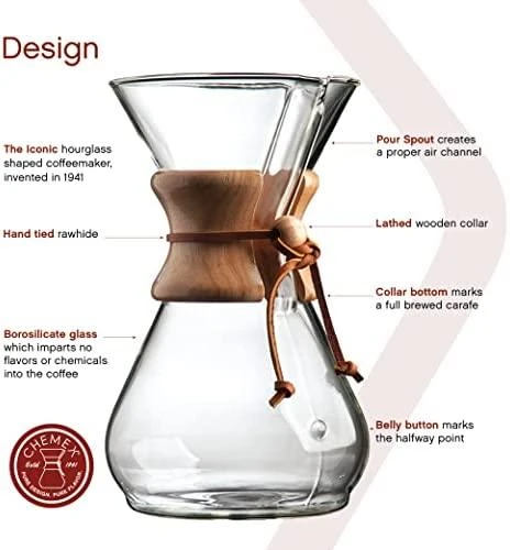 Carruzzo Kavos virimo aparatas Chemex Classic Infuser, 8 puodeliams