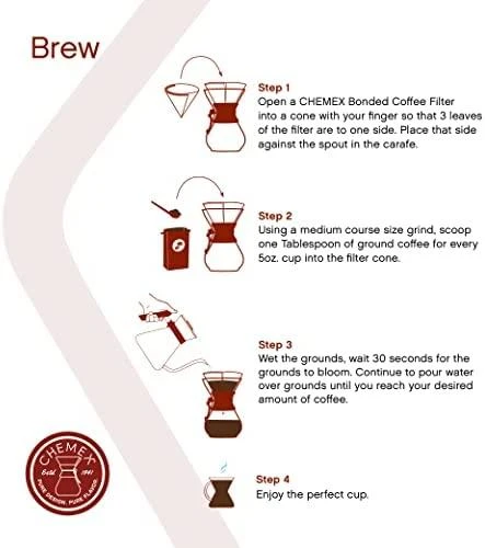 Carruzzo Kavos virimo aparatas Chemex Classic Infuser, 8 puodeliams