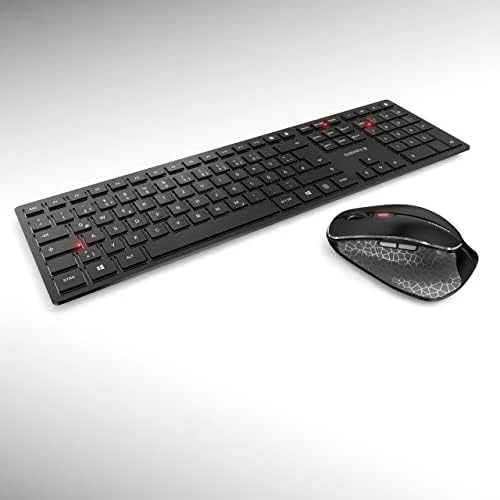 Klaviatūra „Cherry DW 9500 SLIM“ klaviatūros ir pelės rinkinys, belaidis klaviatūros ir pelės rinkinys (JD-9500DE-2) (JD9500DE2)