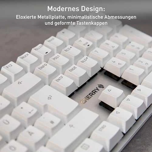 Cherry Klaviatūra KC 200 MX MX2A Silent Raudona [DE] Juodas/bronze MX2A SILENT Raudonas Switch