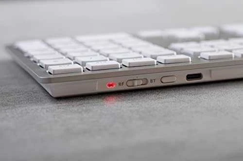 CHERRY KW 9100 SLIM - Klaviatūra - QWERTZ - Deutsch - baltas, Sidabrinė