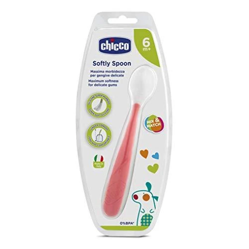 CHICCO silikoninis šaukštelis 6+ oranžinis