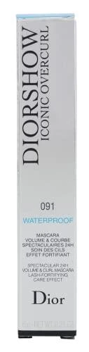 Christian Dior Diorshow Iconic Overcurl Atsparus vandeniui Volume Blakstienų tušas #091 Juodas, 6 g