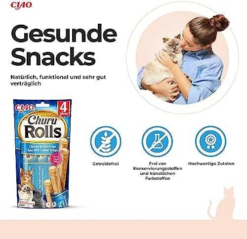 Inaba Churu Cat skanėstas Rolls vištienos tuno šukutės (4 lazdelės) 40g