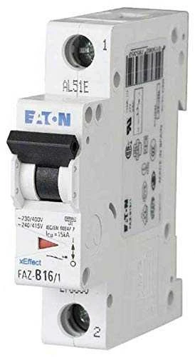 Eaton Corporation Eaton grandinės pertraukiklis FAZ-C6/1 1P C 6A 15kA AC - 278555