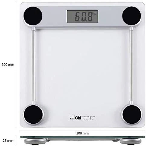 Svarstyklės Clatronic PW 3368 Electronic Personal Scale (Transparent/Sidabrinis)