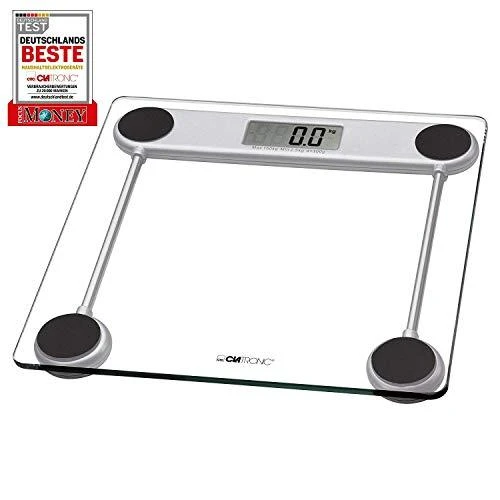 Svarstyklės Clatronic PW 3368 Electronic Personal Scale (Transparent/Sidabrinis)
