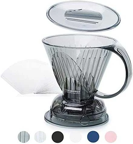 Clever Dripper - L 500ml Permatomas pilkas + 100 filtrų