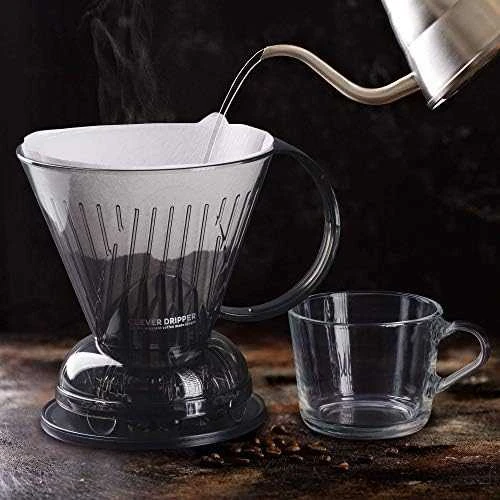 Clever Dripper - L 500ml Permatomas pilkas + 100 filtrų
