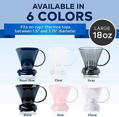Clever Dripper - L 500ml Permatomas pilkas + 100 filtrų