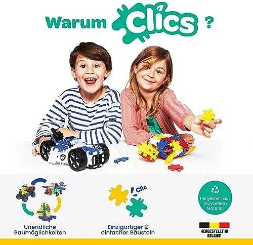 Clics Nano Clics Konstruktorių rinkinys Clics 6in1 su 141 detalėmis, lavina kūrybiškumą, vaikams nuo 4 metų, spalvotas