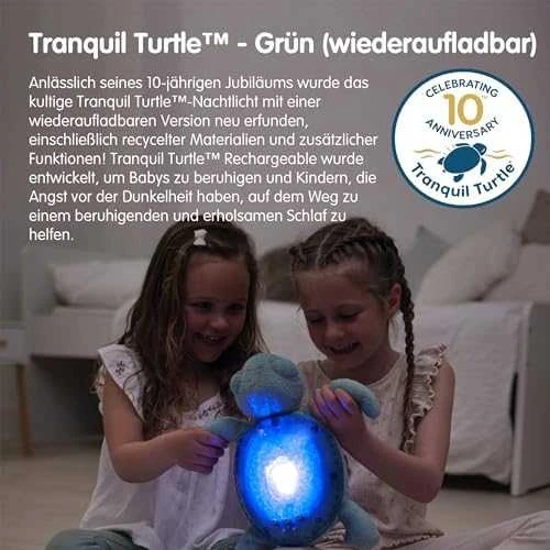 Cloud B migdukas projektorius su garsais Tranquil Turtle, žalios spalvos