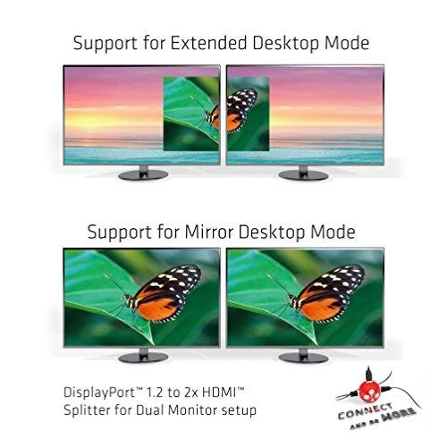 CLUB 3D MST šakotuvas „DisplayPort 1.2“ į „HDMI“ su dviem monitoriais