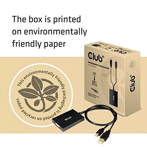 Club 3D Aktyvus Club3D Adapteris Mini DisplayPort 1.2 į Dual Link DVI-D aktyvus adapteris, tik HDCP, 4k30Hz, 60cm