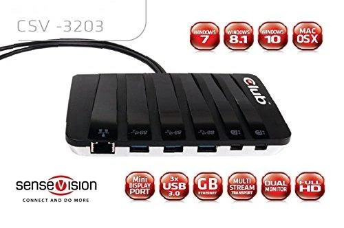 Club 3D CLUB3D SenseVision USB 3.0 + Dual Mini DisplayPort™ MST prijungimo stotis